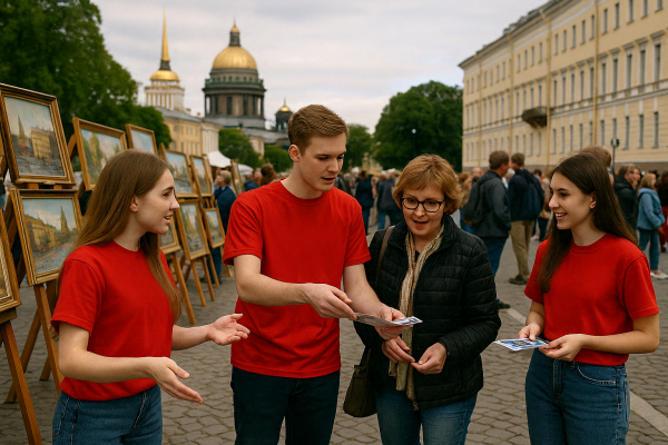 Временный персонал для масштабной выставки в Санкт-Петербурге