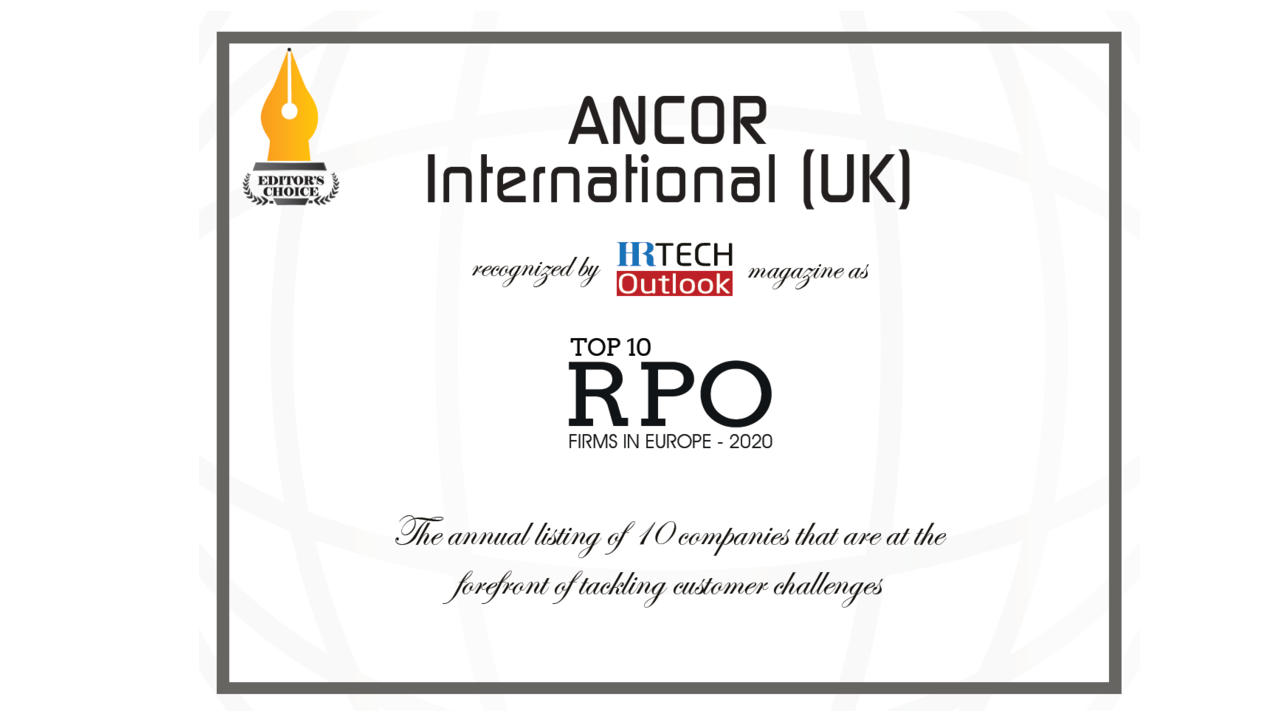 Международная компания АНКОР вошла в Топ 10 компаний Европы по аутсорсингу процесса рекрутмента